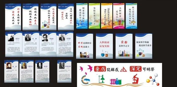 化学实验室挂图图片cdr矢量模版下载