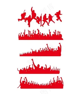 跳跃人物剪影图片