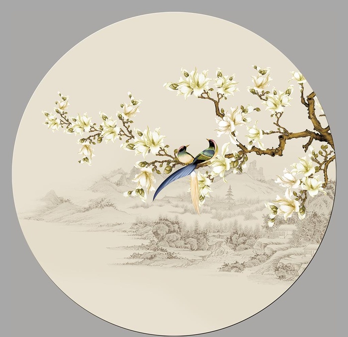 工笔花鸟画图片(3543x5315)psd模版下载