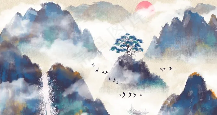 中式背景墙图片(2880x1620)psd模版下载