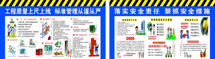 工地制度围墙图片cdr矢量模版下载