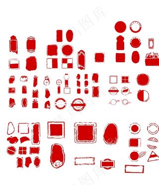 中国风古典红色印章图片