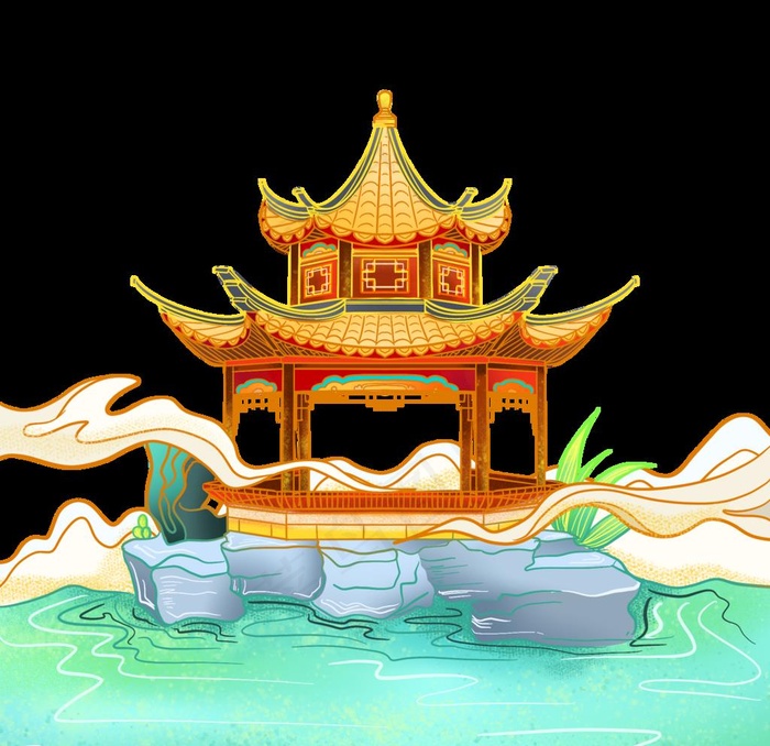 国潮风祥云图片(2000x2000)psd模版下载