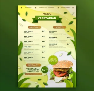 西餐厅菜单图片