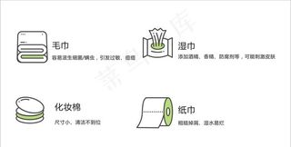 毛巾 湿巾 纸巾 化妆棉 图标图片