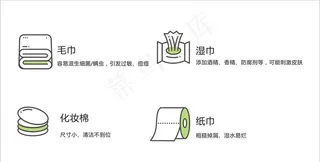 毛巾 湿巾 纸巾 化妆棉 图标图片