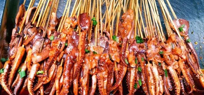 烧烤鱿鱼图片