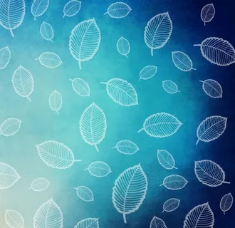 蓝色叶子清新图片