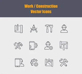 矢量建筑图标图片