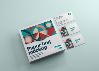 纸袋名片组合VI品牌样机图片