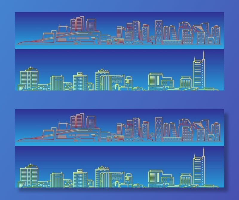 线条建筑矢量材图片