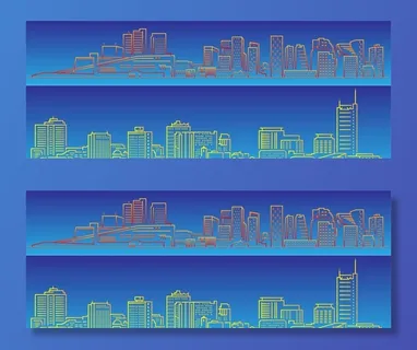 线条建筑矢量材图片