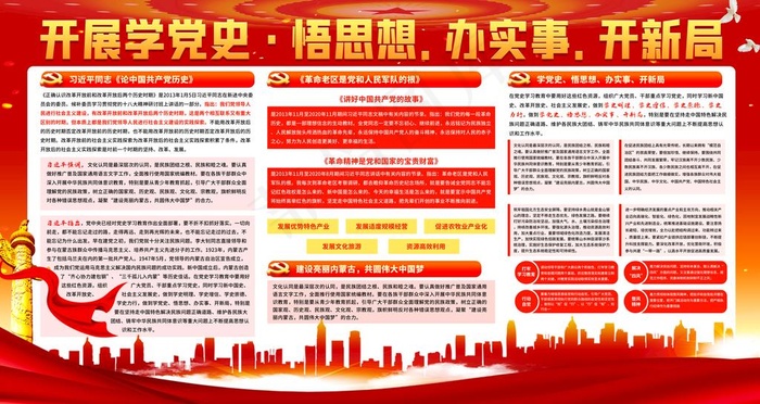 学党史、悟思想、办实事、开新局图片psd模版下载