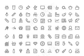 简约手机图标图片