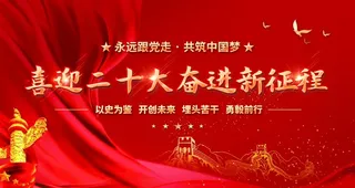 喜迎二十大奋进新征程图片