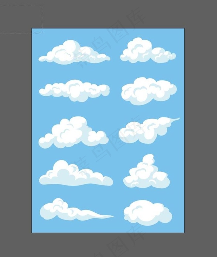 卡通白云图片ai矢量模版下载