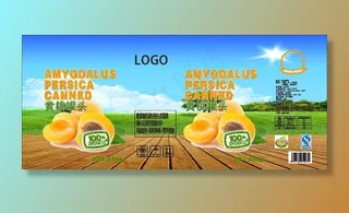 黄桃罐头展板设计图片