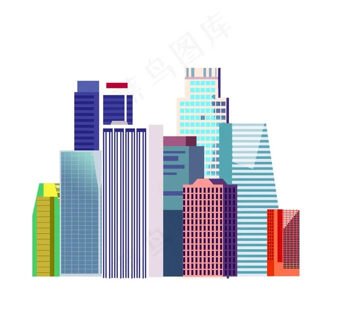 城市建筑元素图片(2000x2000)psd模版下载