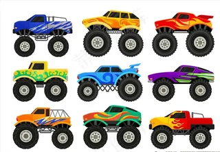 卡通越野车图片