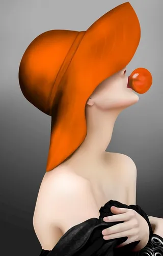 美女几何装饰画玄关图片