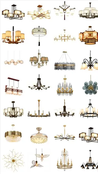 室内设计家居装饰灯具吊灯png图片