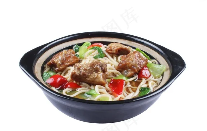 砂锅排骨面图片