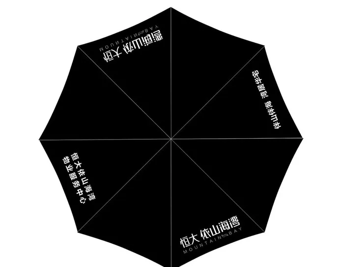弯钩大伞 伞面排版图片cdr矢量模版下载