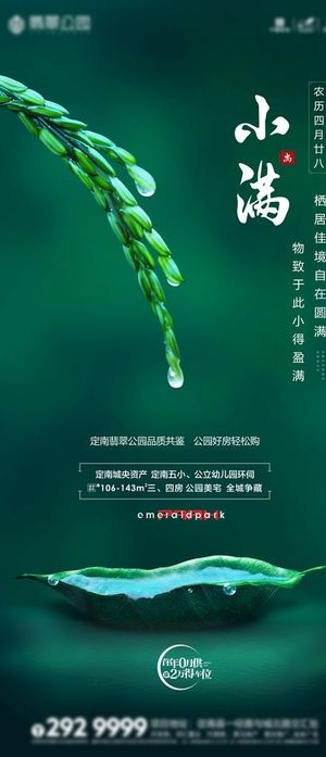 房地产小满微信海报图片