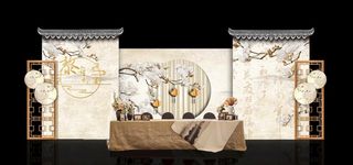 中式香槟色婚礼图片