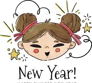 手绘卡通小女孩图片