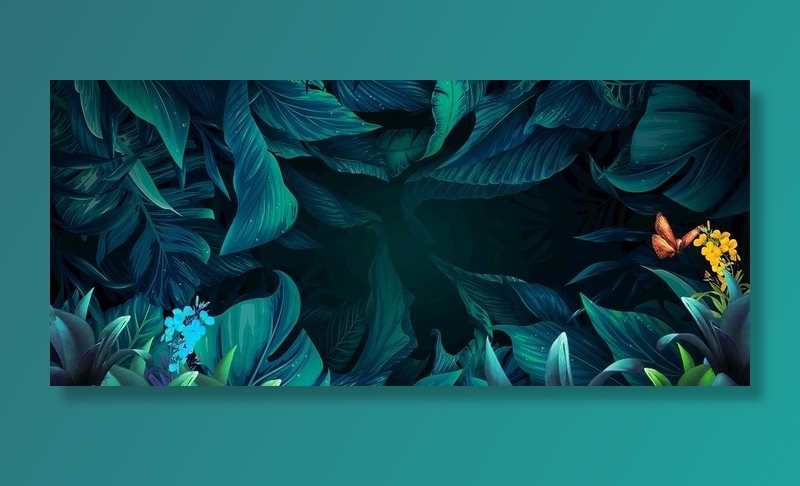 森林之魅促销海报背景图片