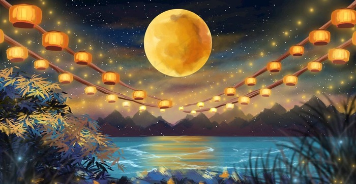 中秋插画图片