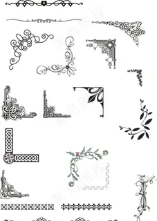 边角花纹图片