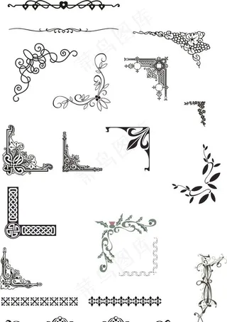边角花纹图片