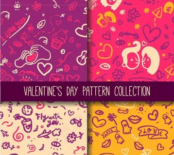 情人节元素无缝背景图片