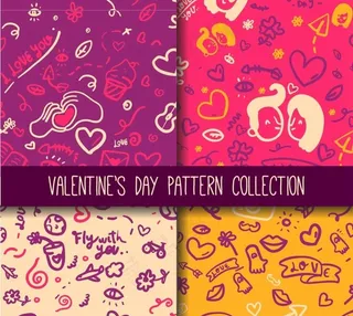 情人节元素无缝背景图片