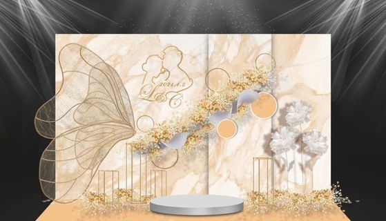 香槟色婚礼图片