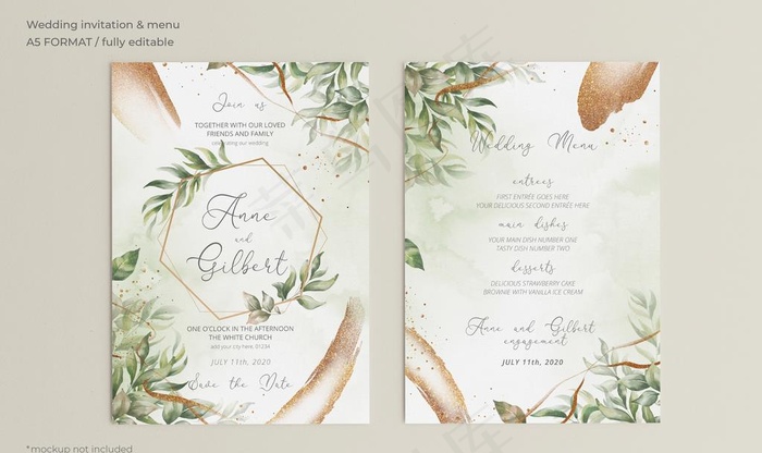 叶子邀请函图片