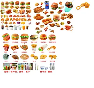 汉堡炸鸡素材大全图片