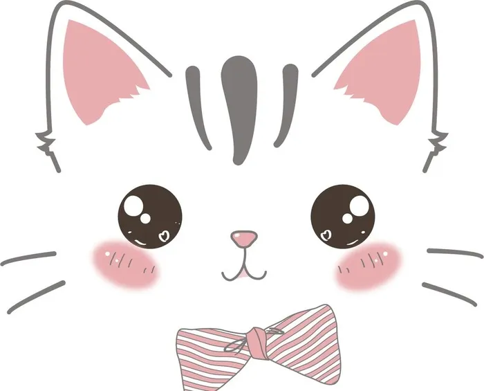 大眼睛小猫图片ai矢量模版下载