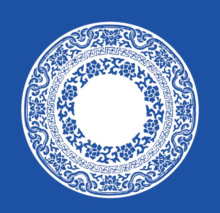 青花瓷国风矢量图形素材底纹花纹图片