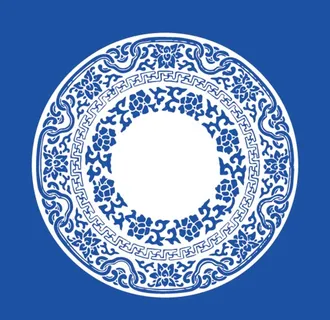 青花瓷国风矢量图形素材底纹花纹图片
