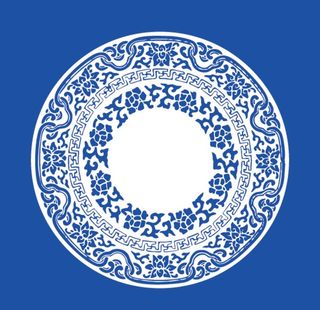 青花瓷国风矢量图形素材底纹花纹图片