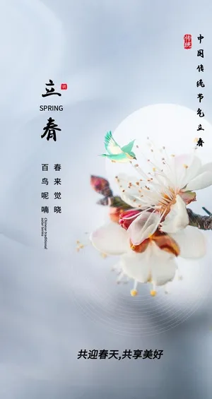 立春节气传统活动宣传海报素材图片