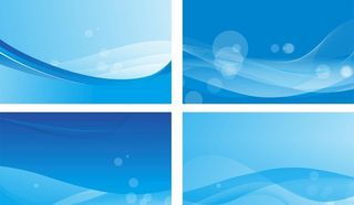 蓝色背景企业会议会展展板图片