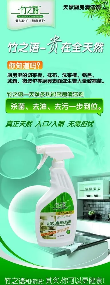 厨房清洁剂图片(1701x4535)psd模版下载