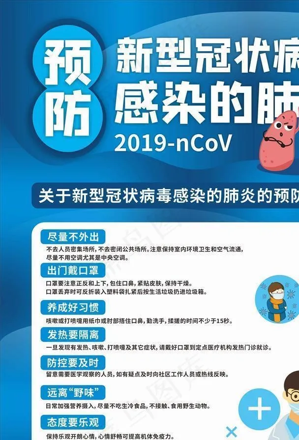 预防新型冠状病毒海报预防知识图片cdr矢量模版下载
