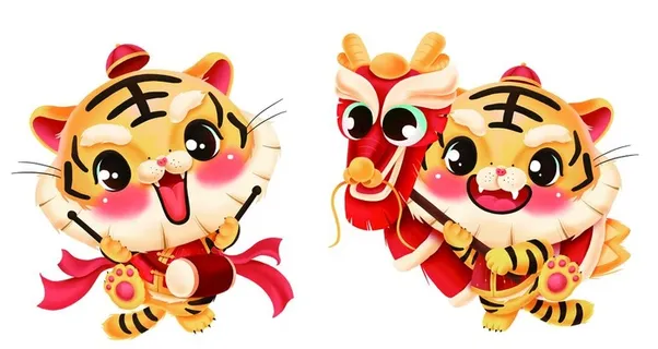 卡通老虎素材图片