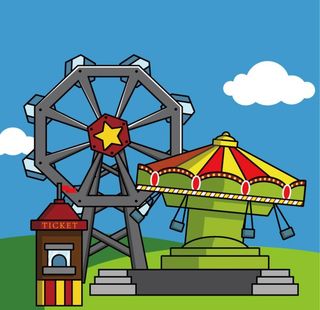 矢量游乐场设备图片