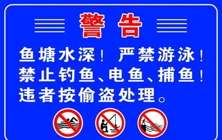 水深危险警示图片